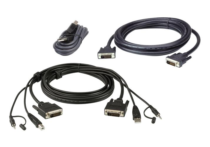 d dual link 双屏幕secure kvm 多电脑切换器专用线材组